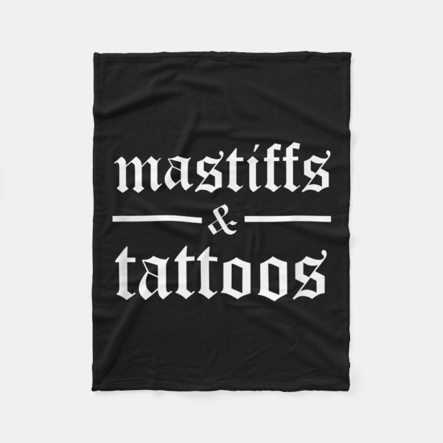 Couverture Polaire Mastiffs Et Tatouages Drôle Tatoué Propriétaire Du (Devant)