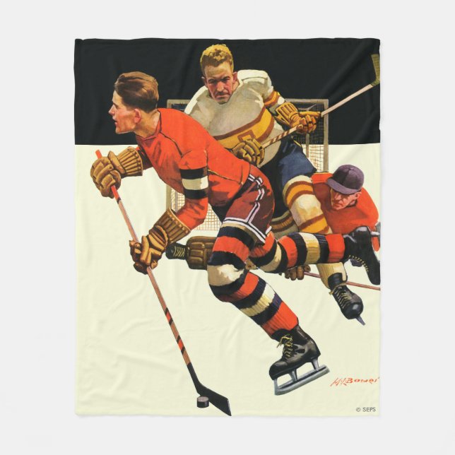 Couverture Polaire Match de hockey sur glace (Devant)