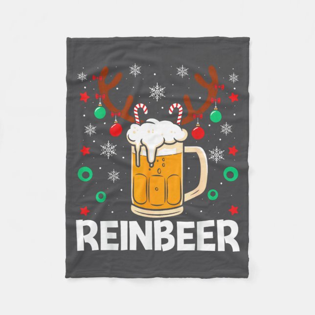 Couverture Polaire Matching Reinbeer Couples Beer WineDeer Wine Laugh (Devant)