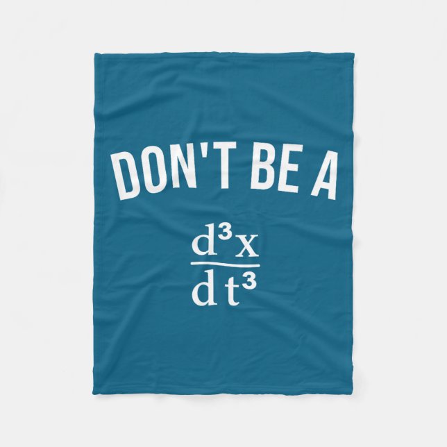 Couverture Polaire Math Joke Don't Be Jerk Third Derivative Nerd Geek (Devant)