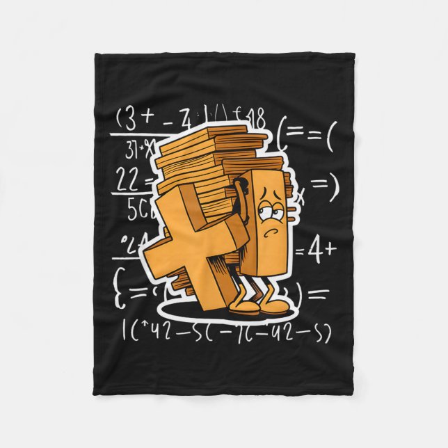 Couverture Polaire Math Overload Funny Equation Cartoon  (Devant)