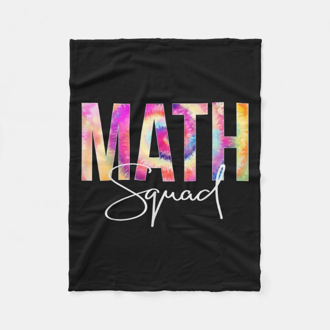 Couverture Polaire Math Squad Tie Dye Back To School Women Appreciati (Devant)