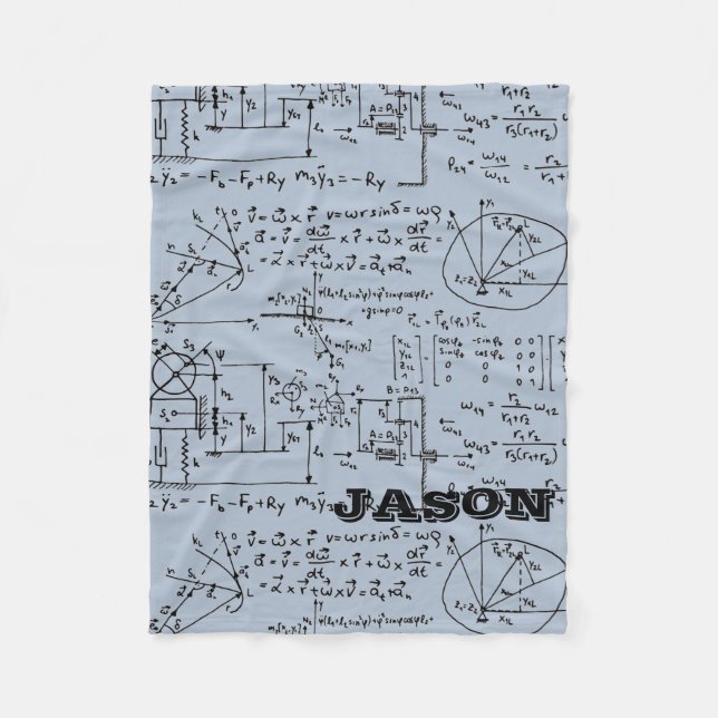 Couverture Polaire Mathématiques Geeky de maths personnalisées (Devant)