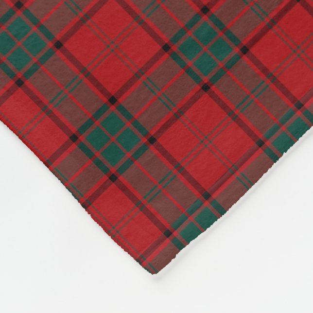 Couverture Polaire Maxwell Clan Tartan Red Plaid (Coin)