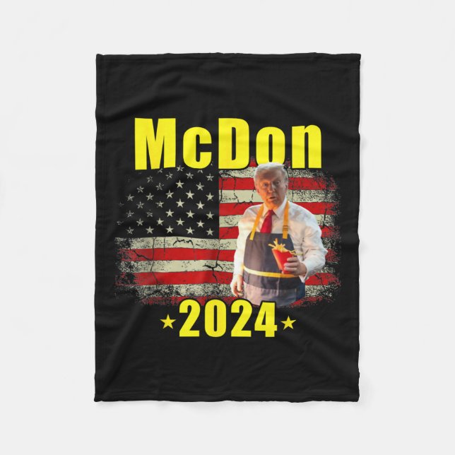 Couverture Polaire Mcdon 2024 Drôle Donald Trump Cuisine française de (Devant)