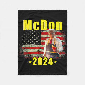 Couverture Polaire Mcdon Drôle Donald Trump Frites Cuisine Frites