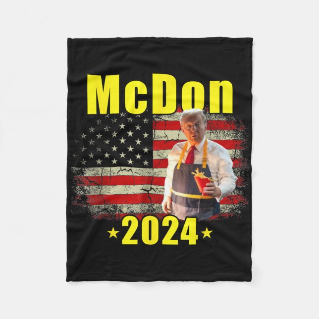 Couverture Polaire Mcdon Funny Donald Trump French Fry Cooking Fries  (Devant)