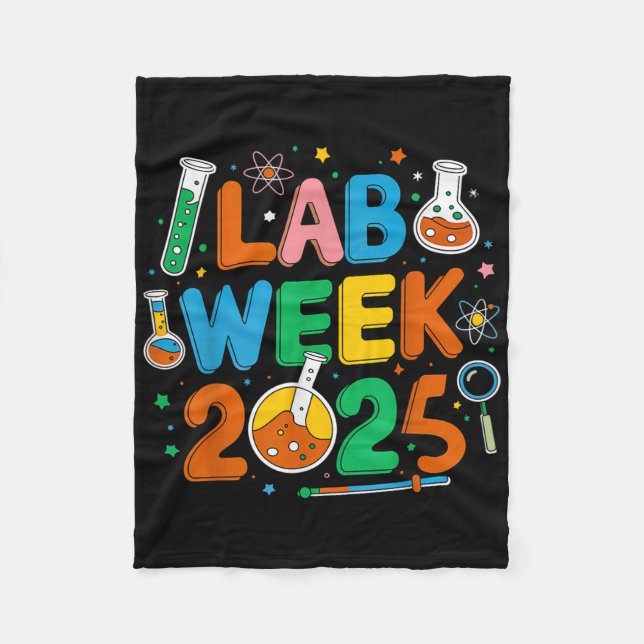 Couverture Polaire Médicale Lab Scientist Retro Lab Week 2025 Phlebot (Devant)