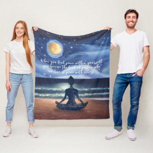 Couverture Polaire Méditation de Yoga pacifique au clair de lune Cita