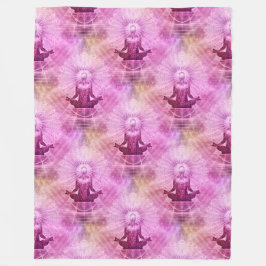 Couverture Polaire Méditation du Saint-Yoga-Lotus - Motif ininterromp