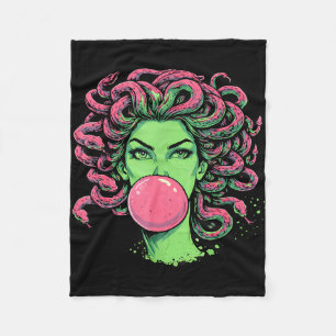 Couverture Polaire Medusa bubble-gum serpent cheveux mythologie grecq