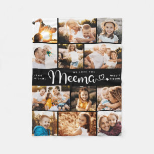 Couverture Polaire Meema We love you Hearts Modern Photo Collage