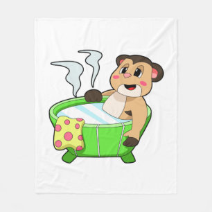Couverture Polaire Meerkat à la baignade dans la baignoire