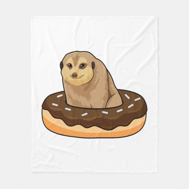 Couverture Polaire Meerkat avec Donut (Devant)