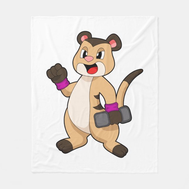 Couverture Polaire Meerkat avec Dumbbell (Devant)