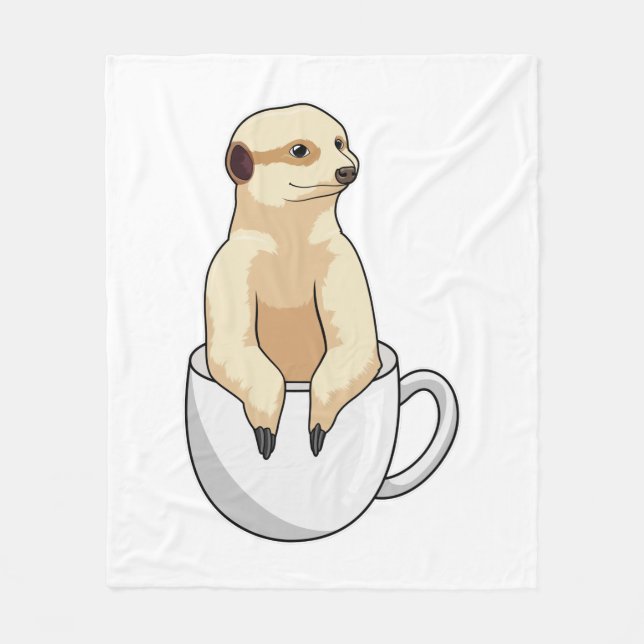 Couverture Polaire Meerkat avec la coupe du café (Devant)