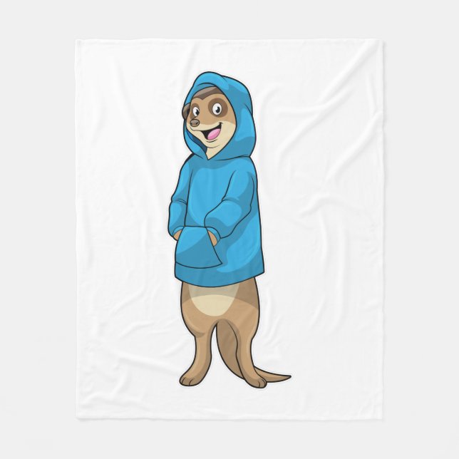 Couverture Polaire Meerkat avec Sweat - shirt à capuche (Devant)