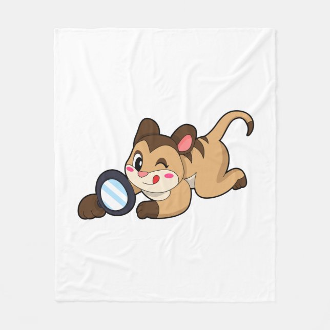 Couverture Polaire Meerkat avec verre grossissant (Devant)