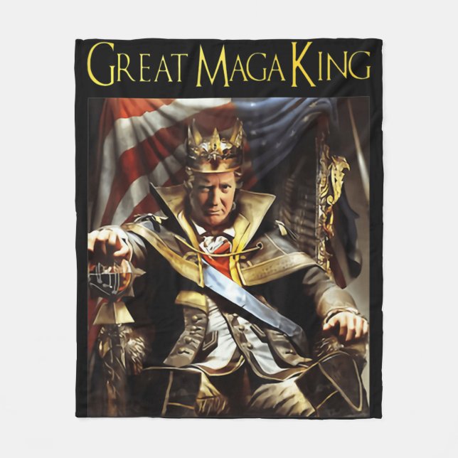 Couverture Polaire Mega King USA Flag Fier Ultra Maga Trump   (Devant)