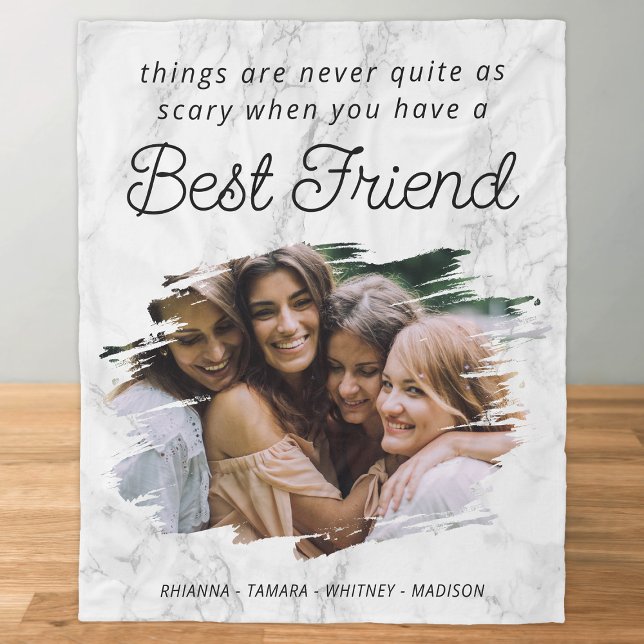 Couverture Polaire Meilleur Ami BFF Photo Fleece Blanket (Créateur téléchargé)