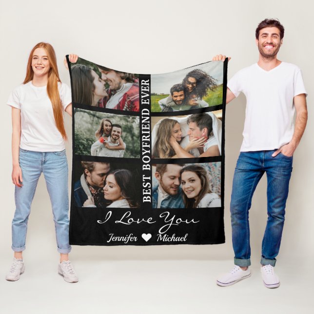 Couverture Polaire Meilleur ami Boyfriend Jamais Custom Photo Collage (En situation)