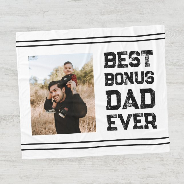Couverture Polaire Meilleur Bonus Papa Ever Stepdad Stepfather Cadeau (Créateur téléchargé)