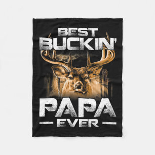 Couverture Polaire Meilleur Buckin' Papa Jamais Chemise Deer Chasse B