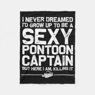 Couverture Polaire Meilleur capitaine de ponton Art pour hommes femme