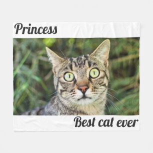 Couverture Polaire Meilleur chat jamais avec photo mignon photo perso