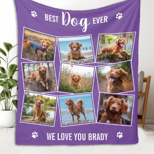 Couverture Polaire Meilleur Chien Jamais Personnalisé Pet Photo Colla
