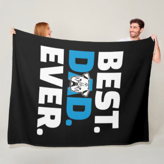 Couverture Polaire Meilleur Chien Papa Jamais Bulldog Lover Anglais B
