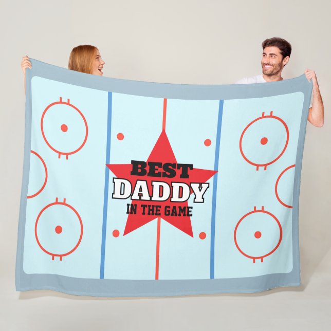 Couverture Polaire Meilleur dans la patinoire de hockey cadeau person (En situation)