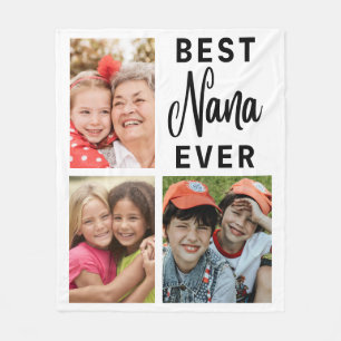 Couverture Polaire Meilleur Nana Ever Grandkids 3 Photo Collage