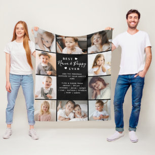 Couverture Polaire Meilleur Nana & Poppy Ever 10-Photo Collage modern