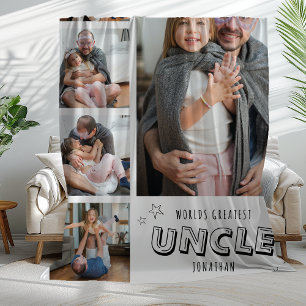 Couverture Polaire Meilleur Oncle du Monde Bande de Photo Branchée