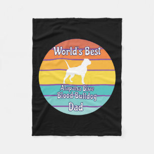 Couverture Polaire Meilleur papa bouledogue Alapaha Blue Blood