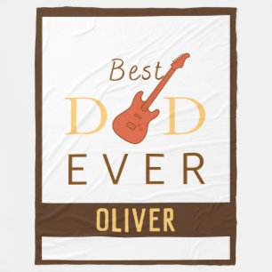 Couverture Polaire Meilleur papa jamais mignon Cool Moderne Fête des 