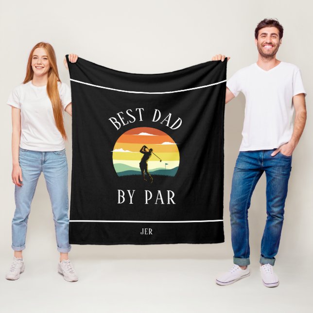 Couverture Polaire Meilleur papa par carte personnalisée (En situation)