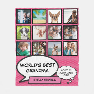 Couverture Polaire Meilleure Grand-mère du Monde, Grand-mère 12 Photo