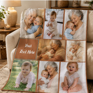 Couverture Polaire Meilleure Grand-mère du Monde Photo Grand-parent