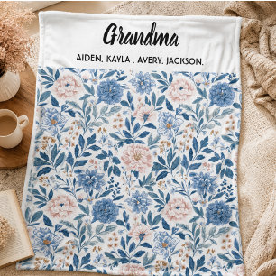 Couverture Polaire Meilleure grand-mère fleur jamais   Bonne fête des