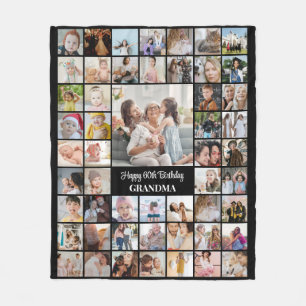 Couverture Polaire Meilleure grand-mère petits-enfants Collage de pho