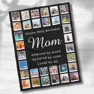 Couverture Polaire Meilleure maman 80e anniversaire Photo Collage noi