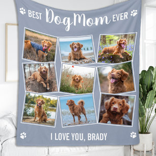 Couverture Polaire Meilleure maman de chien jamais personnalisé 9 pho