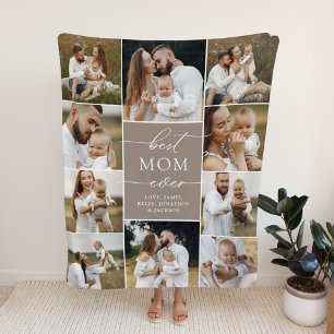 Couverture Polaire Meilleure Mère Personnalisée Plaid en Molleton Per