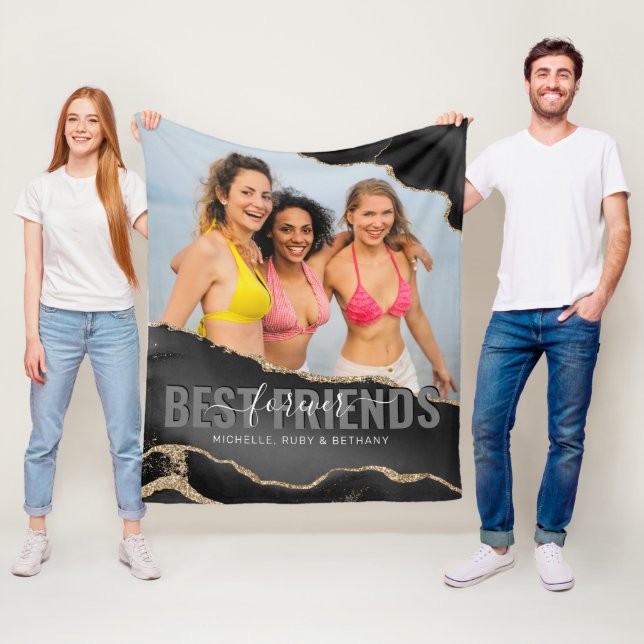 Couverture Polaire Meilleure photo branchée des amis pour toujours (En situation)