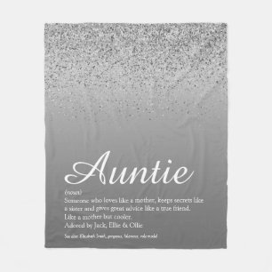 Couverture Polaire Meilleure Tante Définition Argent Paillettes