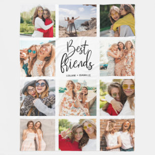 Couverture Polaire Meilleures photos d'amis en blanc