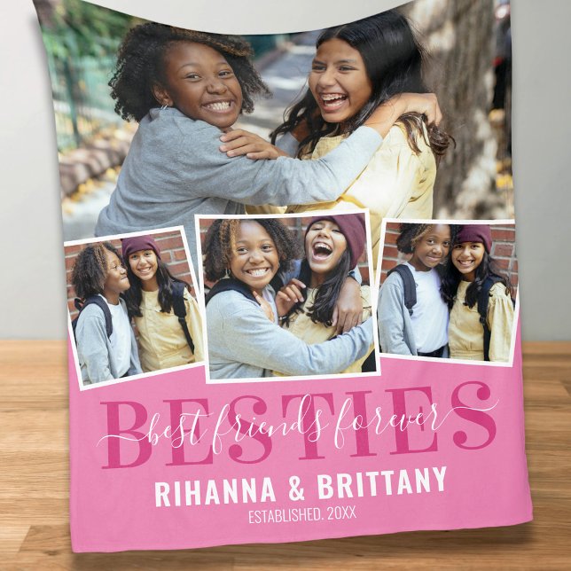 Couverture Polaire Meilleurs amis pour 4 photos (Créateur téléchargé)