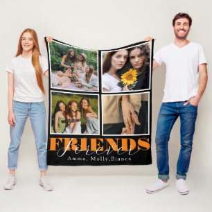 Couverture Polaire meilleurs amis pour toujours mignon 4 photos colla